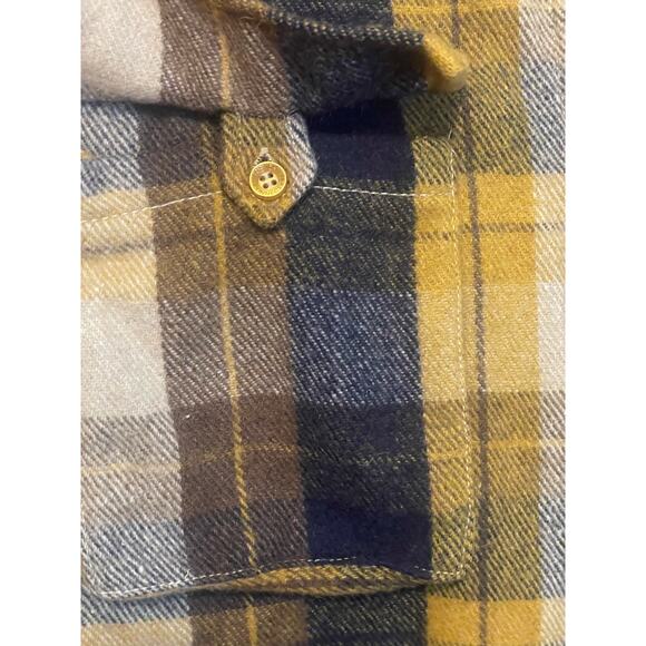 FRENCH CONNECTION Caty Checked Shacket Gold Wool Women’s Large - Picture 5 of 8